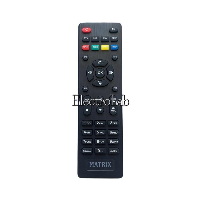 REMOT / REMOTE SET TOP BOX MATRIX APPLE KUNING tanpa SETTING/ MATRIX GARUDA