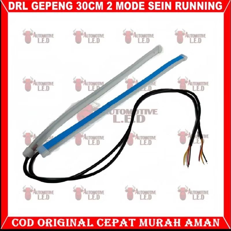 Lampu alis running 2 mode fleksibel 30 cm lampu alis motor car