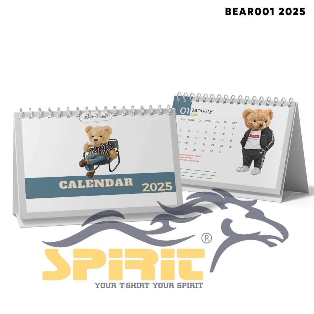 

Kalender Meja 2025 Aesthetic Kalender 2025 Lengkap Motif Bear Beruang Style Calender Pajangan Ruangan