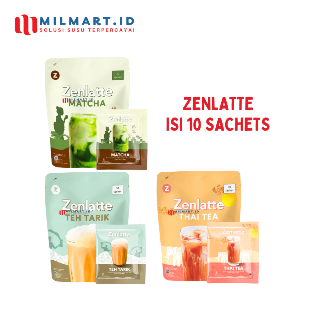 

ZENLATTE MINUMAN TEH TARIK MATCHA THAI TEA RENCENG/SACHETS