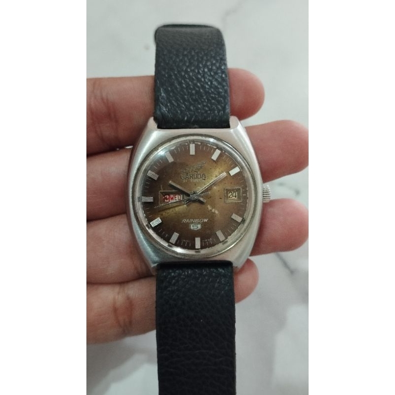 Jual Rugi Pas Jam Tangan Garuda 5 Rainbow DayDate Automatic Made In Swiss Original Rare Item