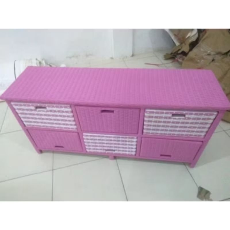 Lemari Rotan Laci 6