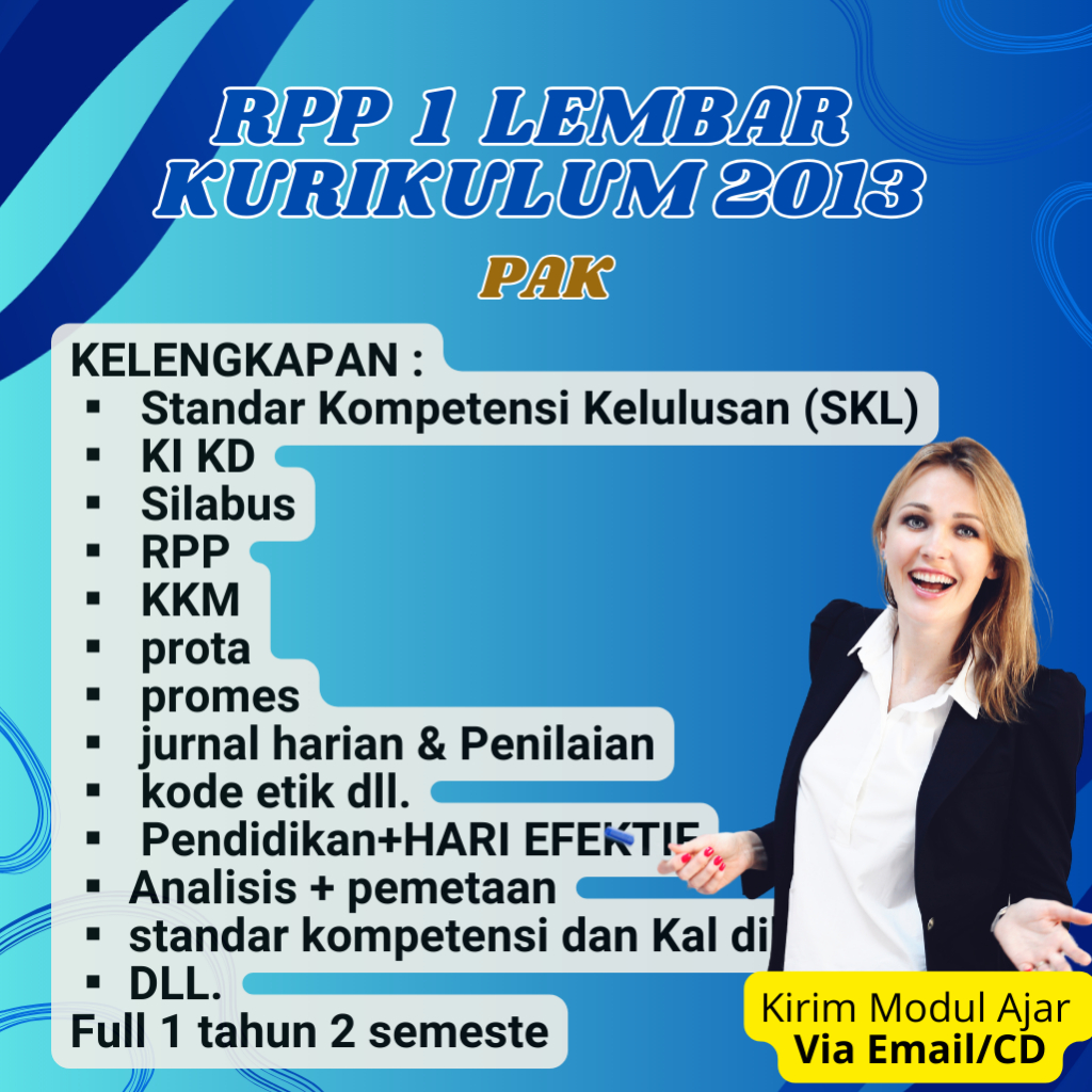 

RPP 1 LEMBAR PAK KELAS 7,8,9 SMP KURIKULUM 2013 FULL 1 TAHUN