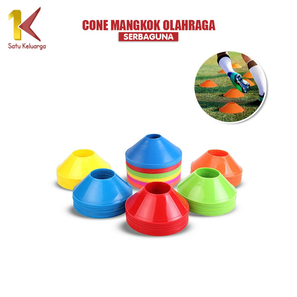 Satu Keluarga Cone Mangkok Olahraga Sepak Bola O20 Kun Mangkuk Marker Futsal Training Latihan Atlet