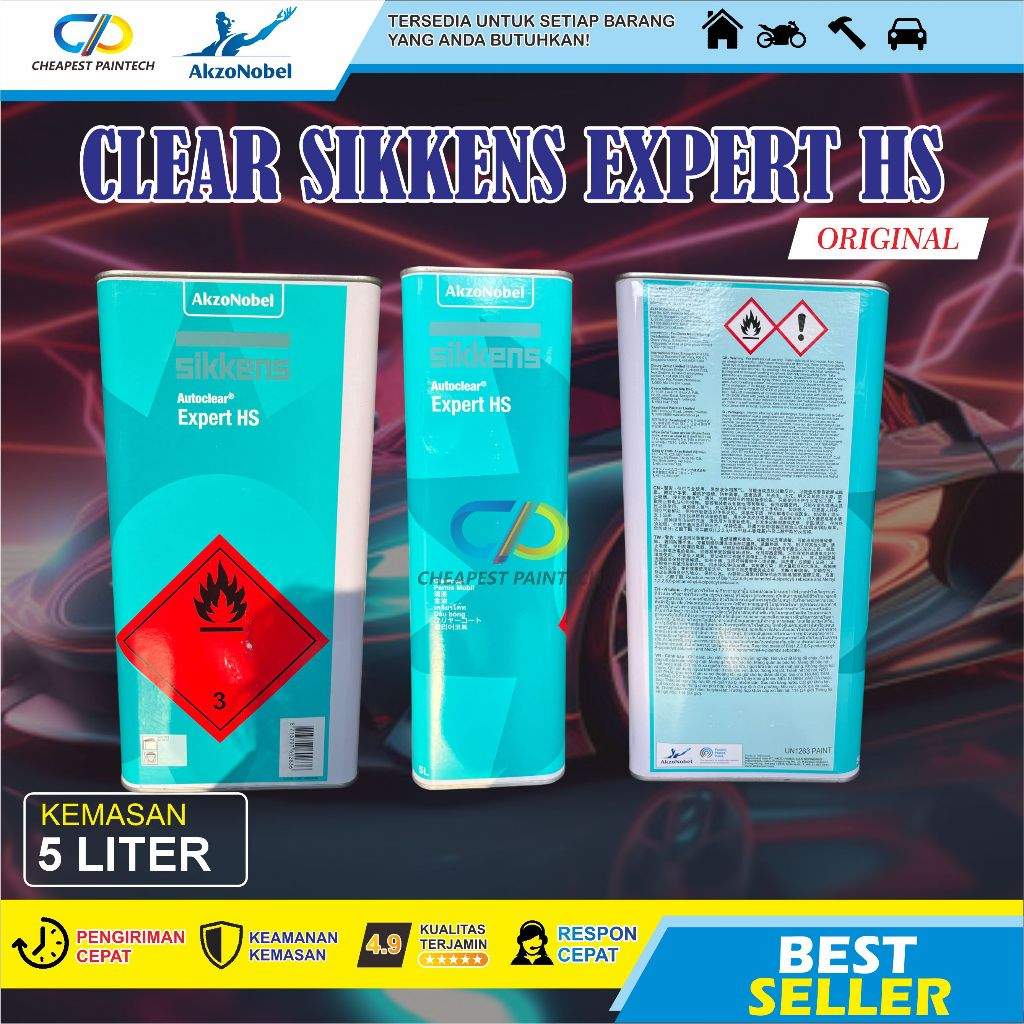 SIKKENS CLEAR COAT AUTOCLEAR EXPERT HS PERNIS 5 LITER (LUAR P.JAWA PAKAI JTR CARGO)