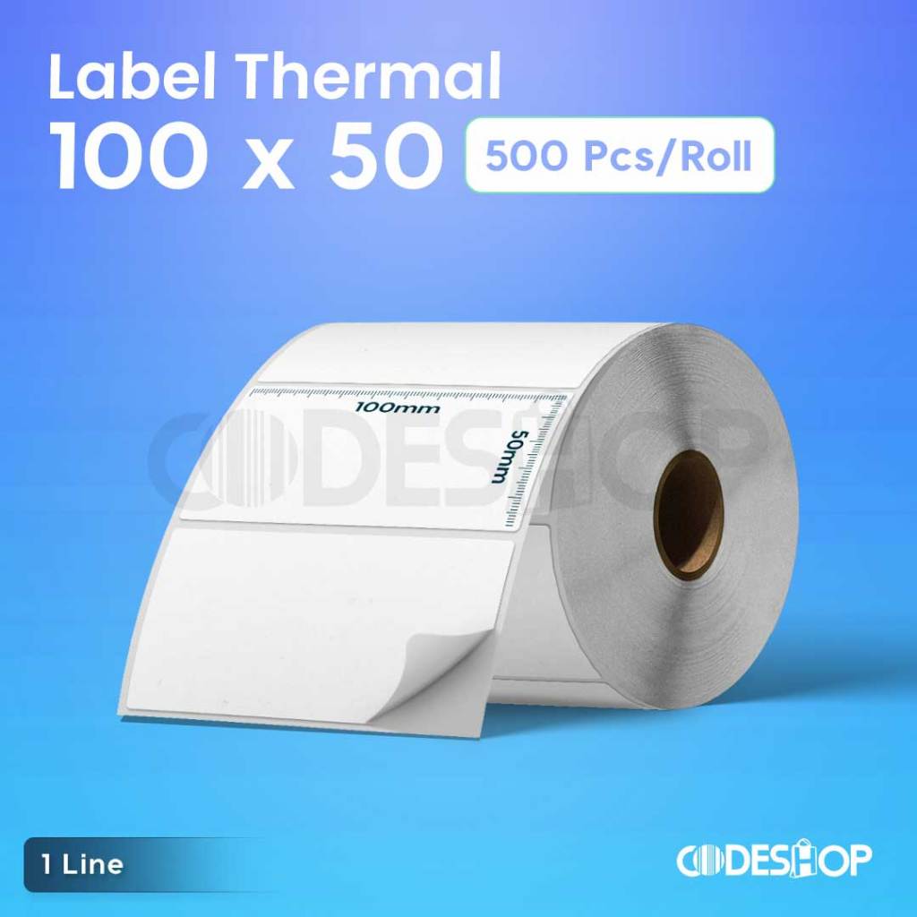 

Label 100 x 50 / 100x50 mm / 100x50mm Direct Thermal isi 500 Pcs Stiker