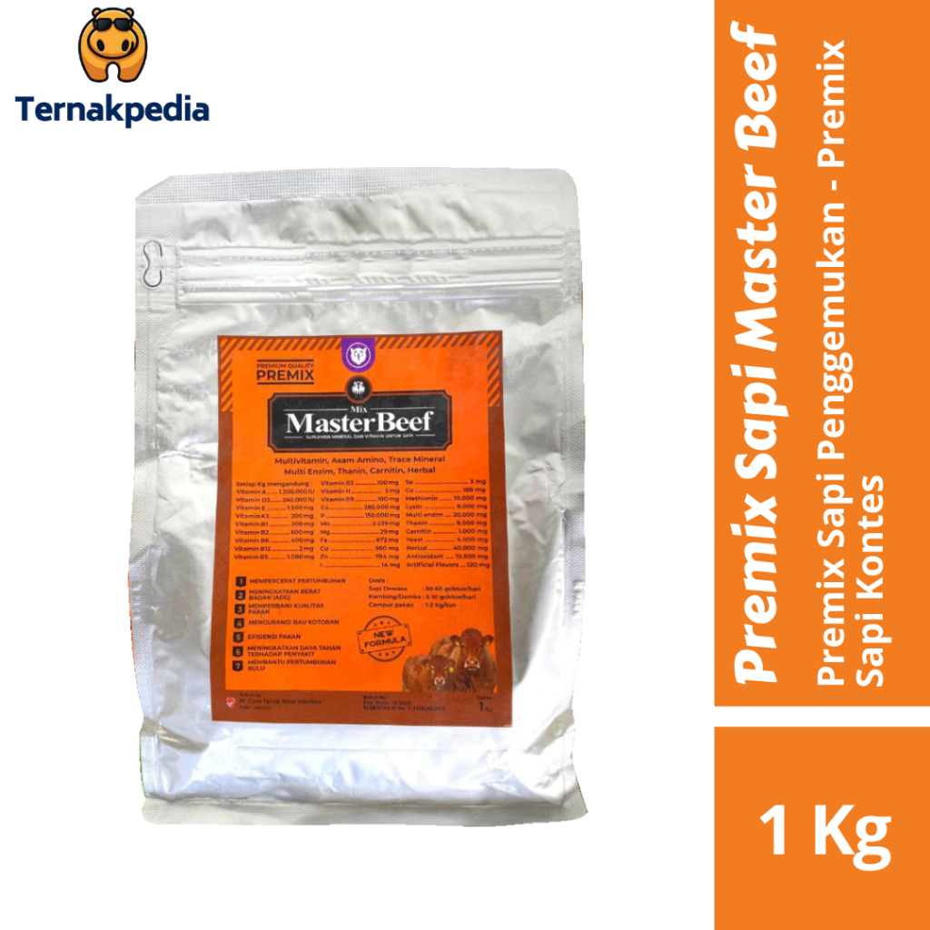 Premix Sapi Master Beef 1 Kg - Premix Sapi Penggemukan - Premix Sapi Kontes