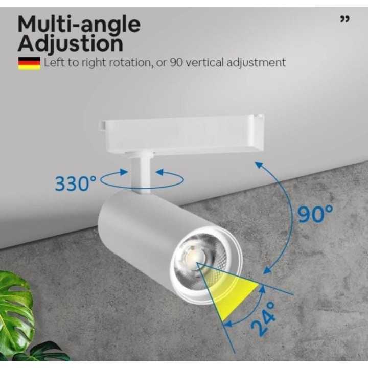 MEGAMAN TRACKLIGHT 18W 4000K BODI PUTIH LAMPU TRACK LIGHT