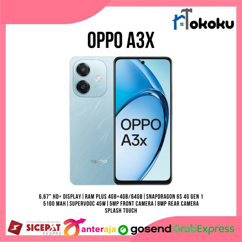 OPPO 8GB [4+4GB]/64GB | Garansi Resmi