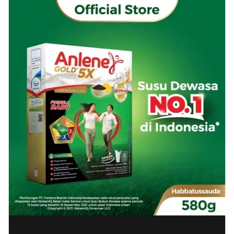 

Anlene Gold 5X Habbatussauda 580gr / Susu Anlene Habbatussauda /Susu Lansia (Exp.Juni 2026)