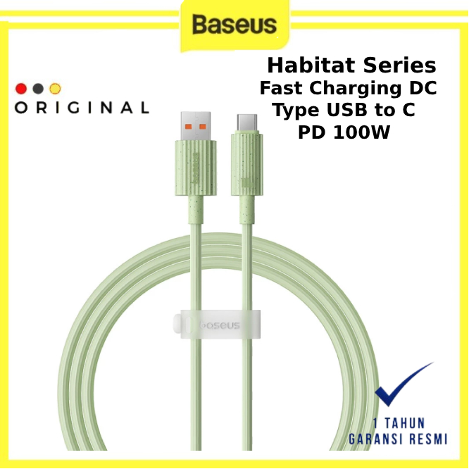 Baseus Habitat Series Fast Charging Cable USB to Type C 100W - BASEUS ORIGINAL ( CODE 10096 ) / KABE