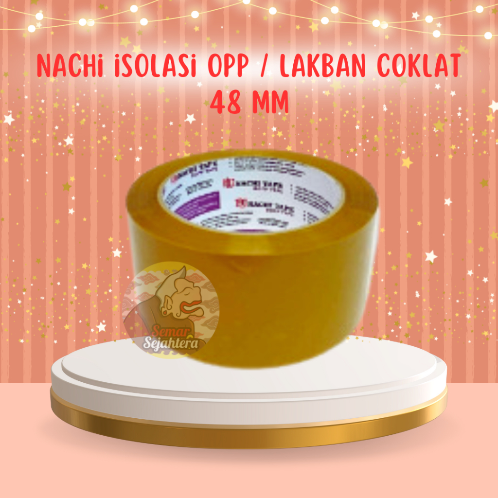 

[PCS] ISOLASI LAKBAN / ISOLASI OPP NACHI 2 INCH / 48 MM COKLAT