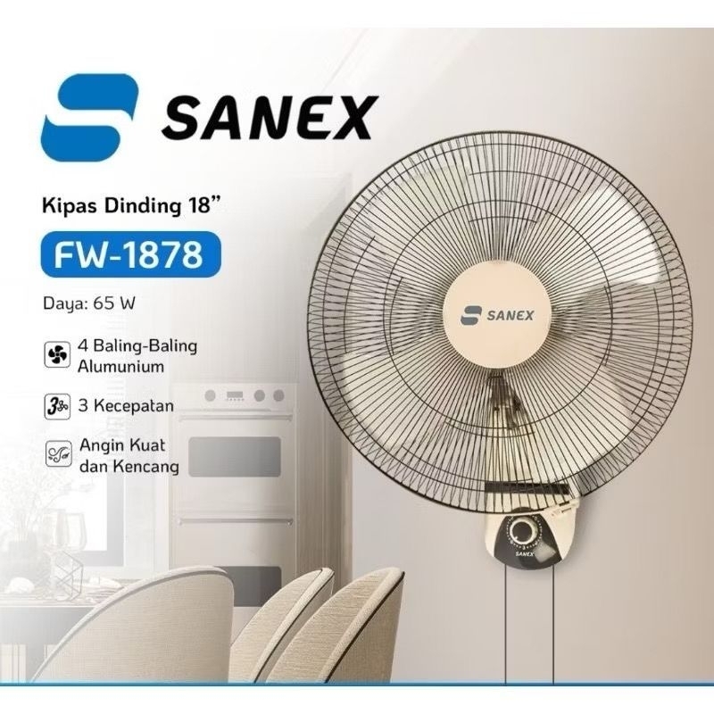 Kipas Angin Dinding Sanex 18inc / Kipas Angin dinding Fw1878/Fw1879 / Kipas Angin Sanex Dinding
