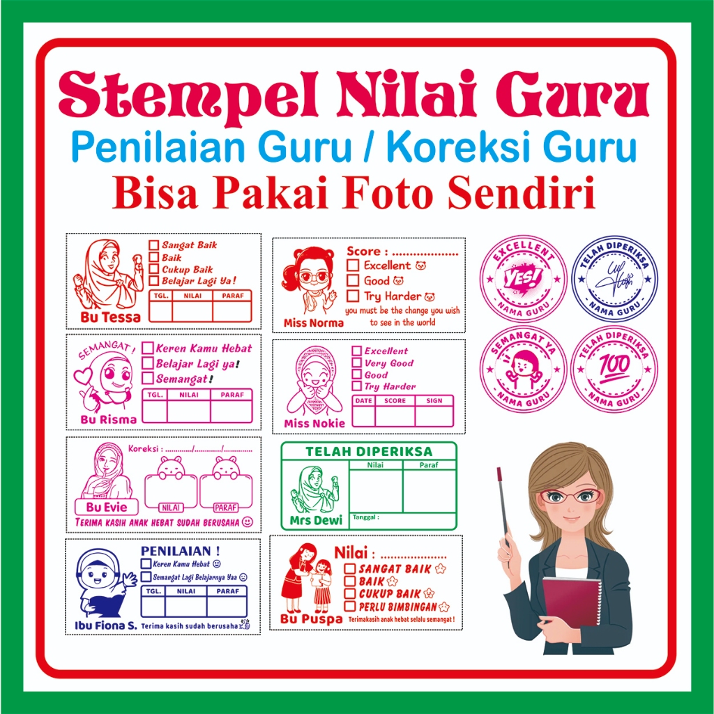 

Pus Stempel Nilai Guru / Penilaian / Koreksi / Checked Stempel Nilai Custom