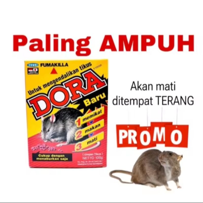 Fumakilla Dora Racun Tikus Mati Kering Ampuh 50gr