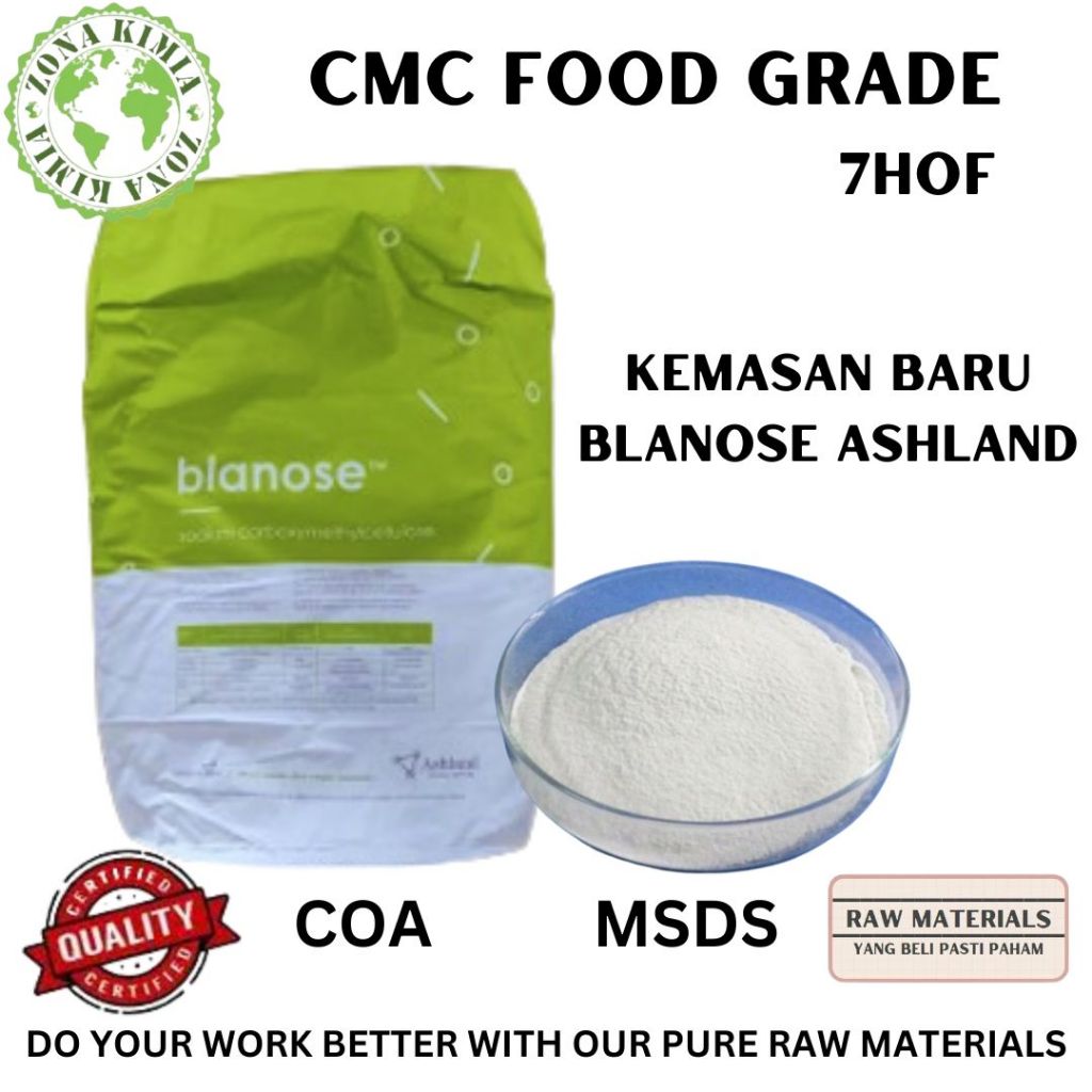 CMC Food Grade 1kg CMC Carboxymethyl Cellulose Pengental Makanan CMC Food Ashland