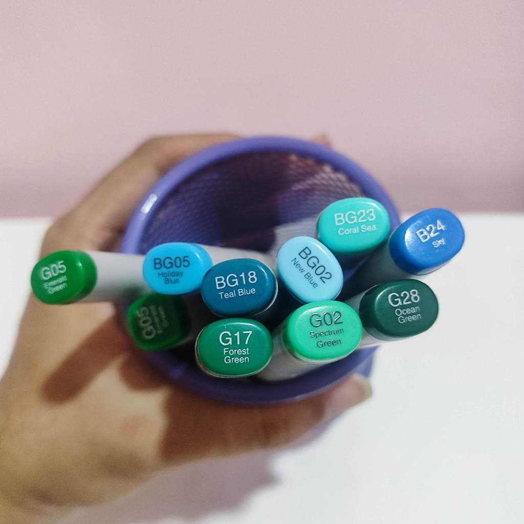 

copic brush blue green color bekas BACA DESKRIPSI SAMPAI HABIS