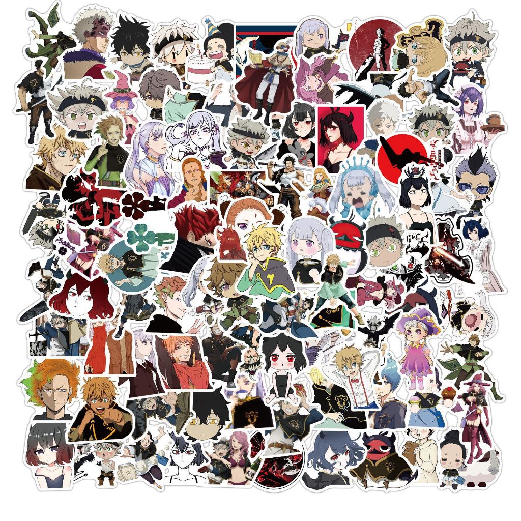 

BC003 – 100pcs Sticker / Stiker Anime Jepang Black Clover