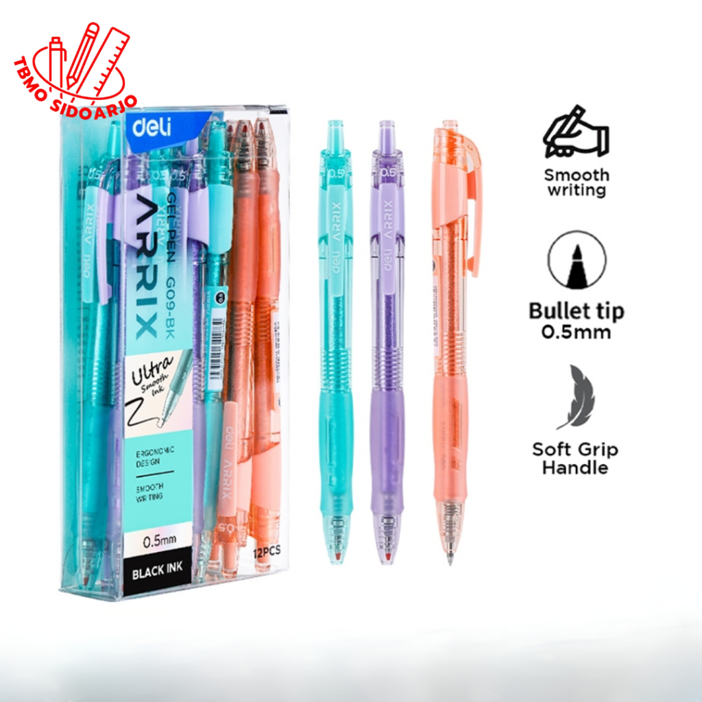 

TBMO Deli Gel Pen Arrix 0.5MM / Deli Bolpen Gel G09