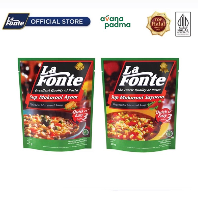 

La Fonte Sup Makaroni (40g) (2 Varian Rasa)