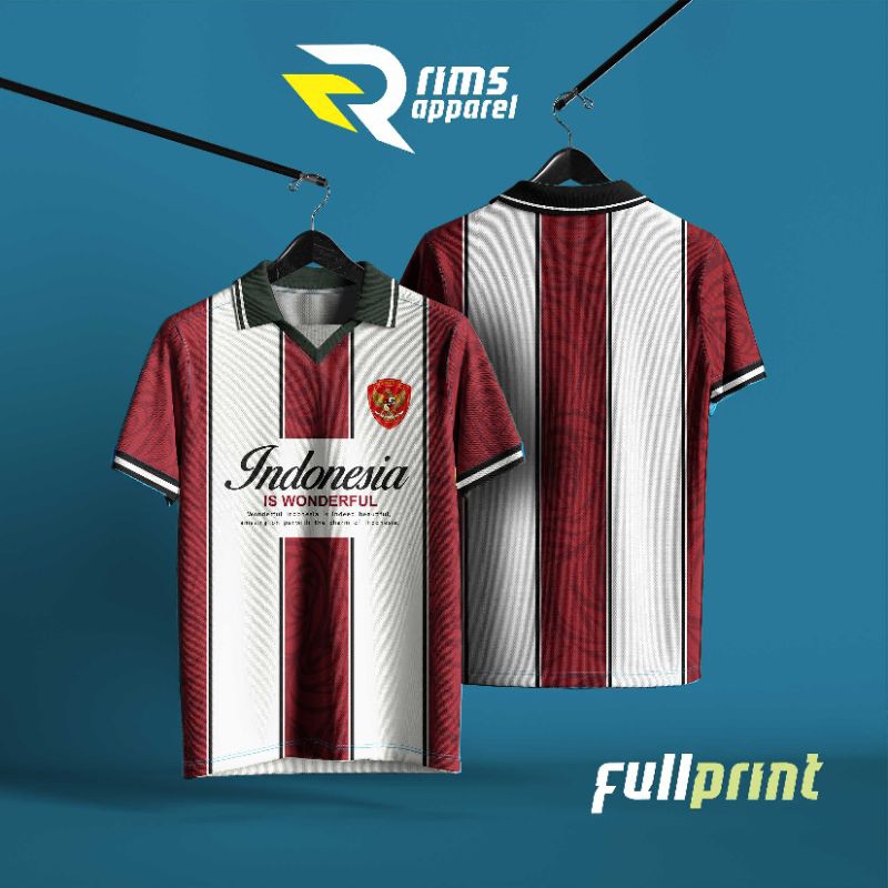 JERSEY TIMNAS INDONESIA RETRO / Jersey timnas retro/ Jersey bola / Jersey casual / Jersey timnas mod