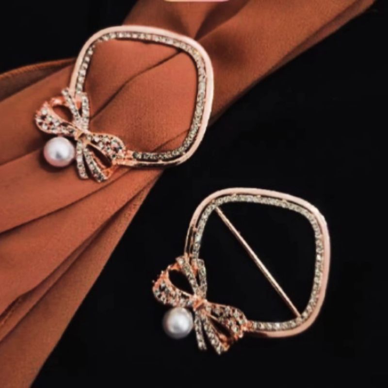 Gesper ring kolong jilbab pita mutiara