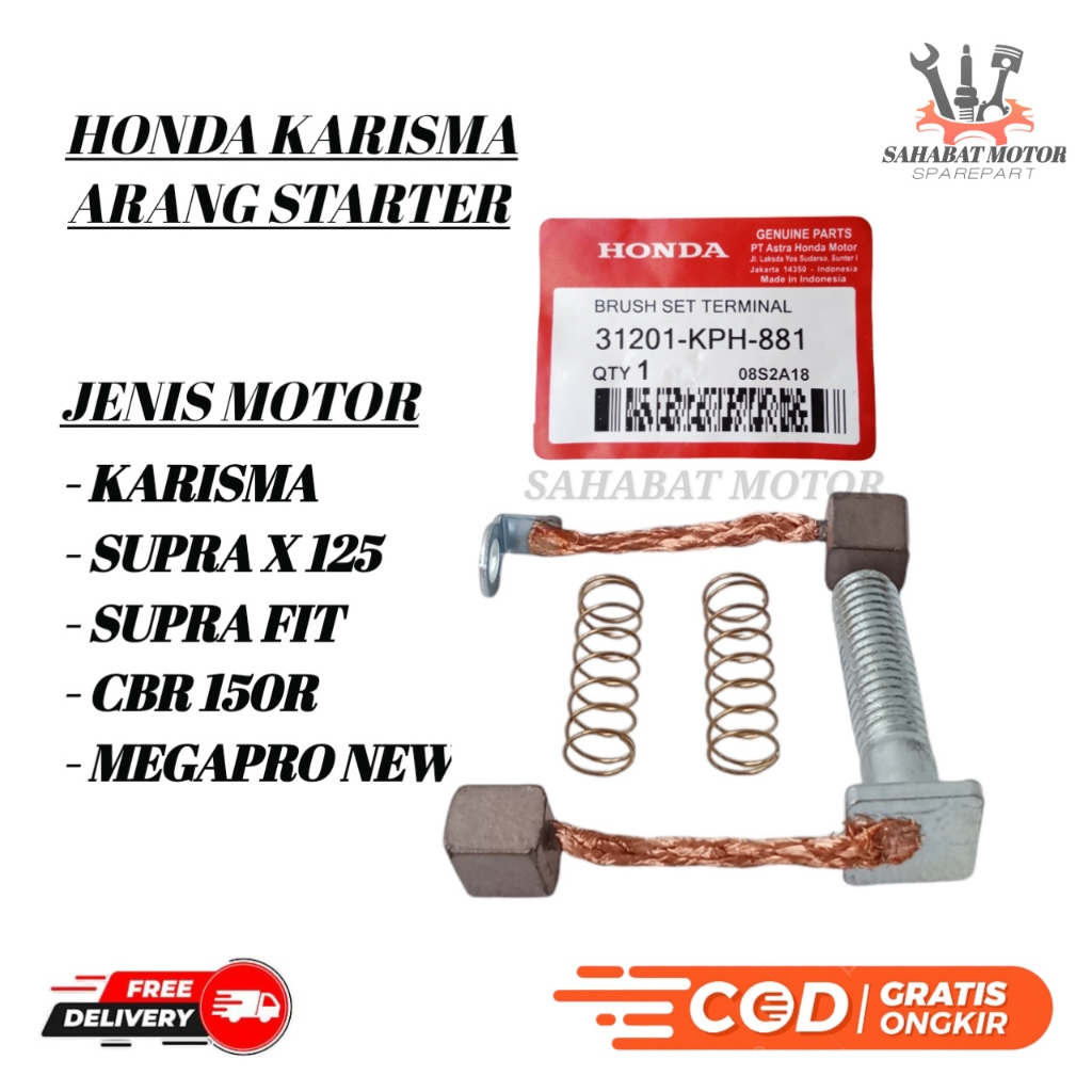 Arang Starter Cool Starter Arang Dinamo Merek Honda Karisma Supra X 125 Megapro New Supra Fit