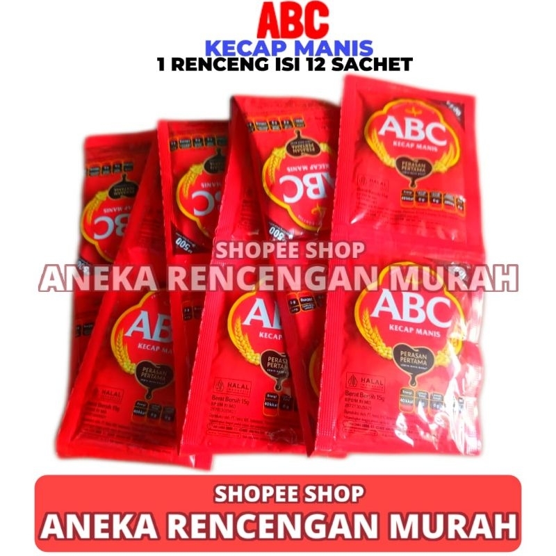 

ABC Kecap Manis Kedelai Rencengan 12 Sachet 15ML