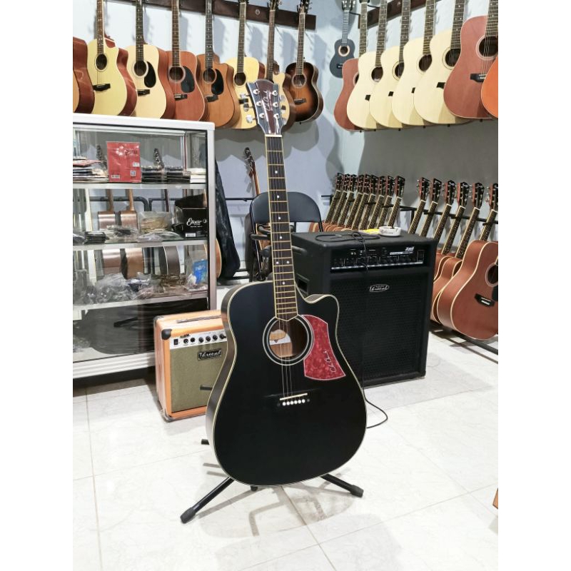 gitar akustik elektrik model Cowboy,,, siap colok ampli/ speaker aktif