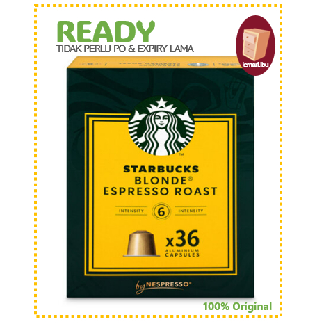 

Starbucks By Nespresso Compatible Capsules Blonde Espresso Roast| 36 pack/Kapsul Kopi Starbuck Nepresso - 100% Original