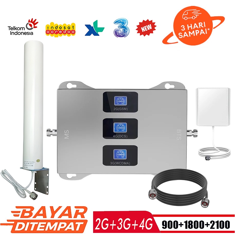 FullSet Penguat Sinyal LTE GSM 2G 3G 4G HP Booster 4G Orbit Modem Penguat Sinyal Repeater Seluler Un