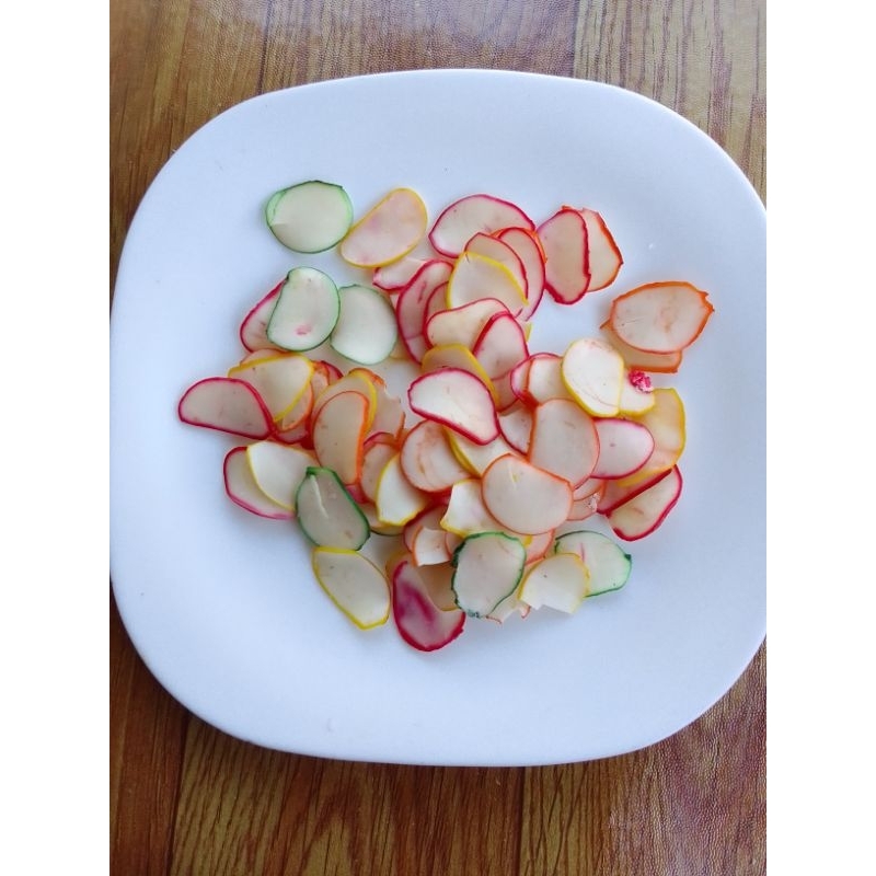 

kerupuk udang iris warna warni