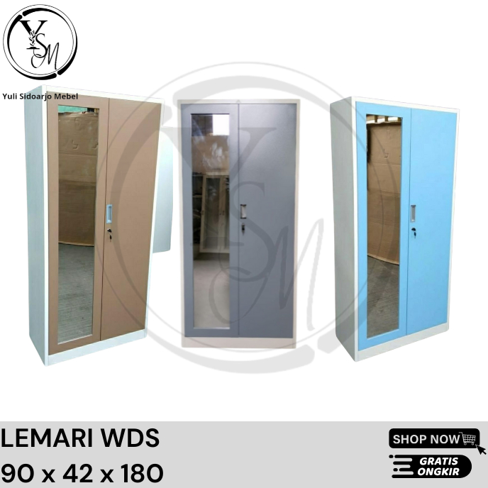 Lemari Baju Besi 2 pintu WDS - Lemari Baju 2 pintu - Lemari Baju Swing - Lemari Pakaian