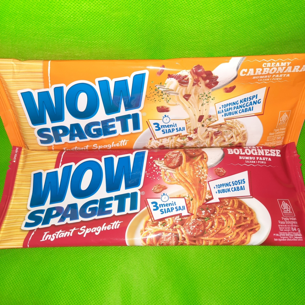 

Mayora WOW Spaghetti Instant Creamy Carbonara 88gr / Meaty Bolognaise 84gr