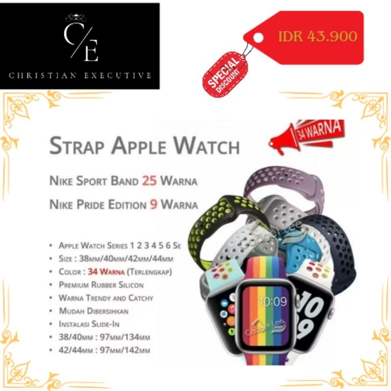 Strap i-Watch Original motif lubang tali jam smartwatch apple