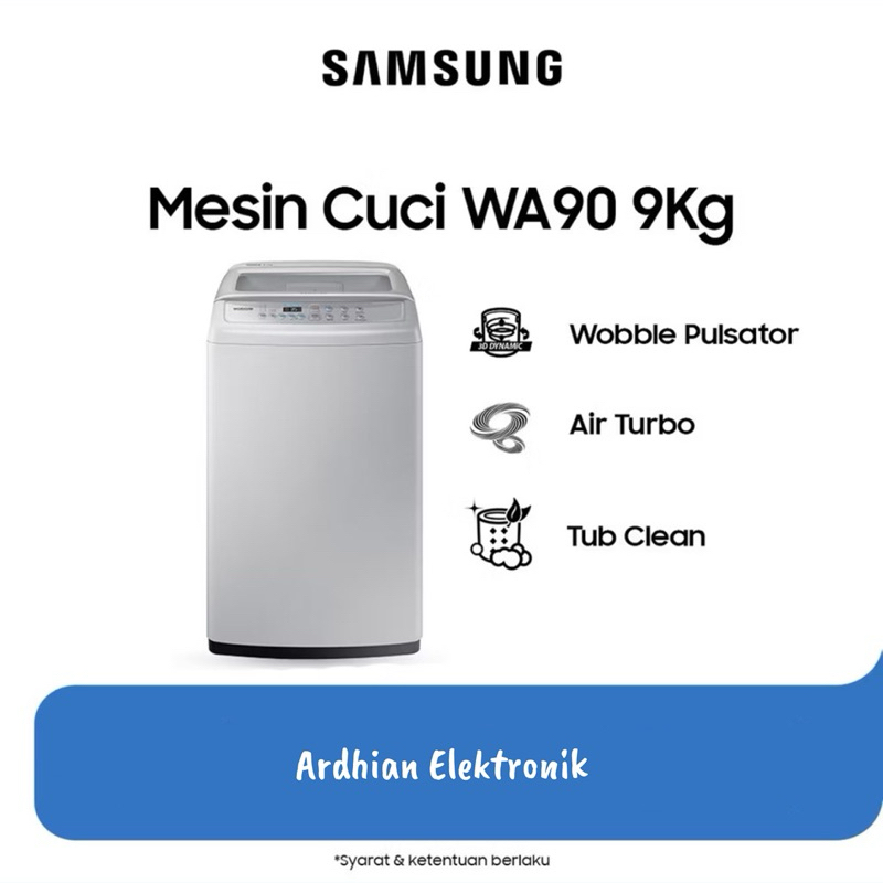 MESIN CUCI SAMSUNG WA90H4200SG 1 Tabung 9 Kg WOBBLE