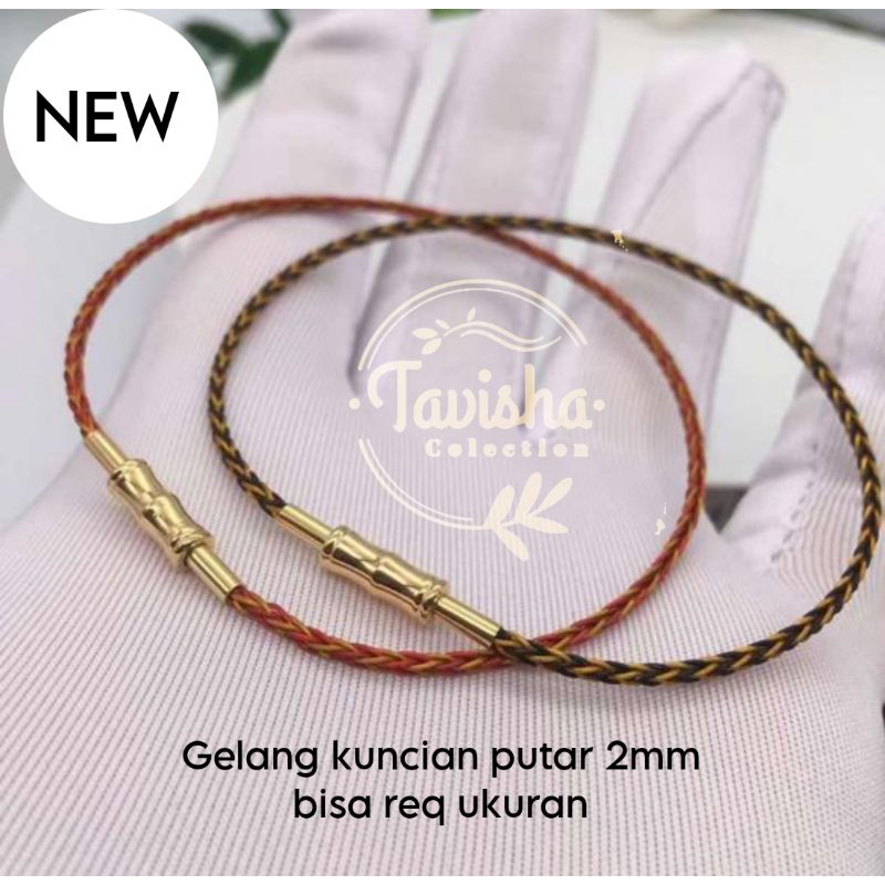 Gelang kawat 2mm kuncian putar NEW-gelang kawat waterproof -gelang kawat pandora