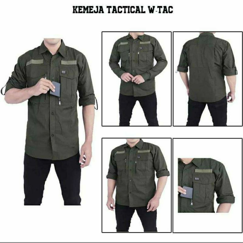 KEMEJA TACTICAL WTAC LENGAN PANJANG ORIGINAL