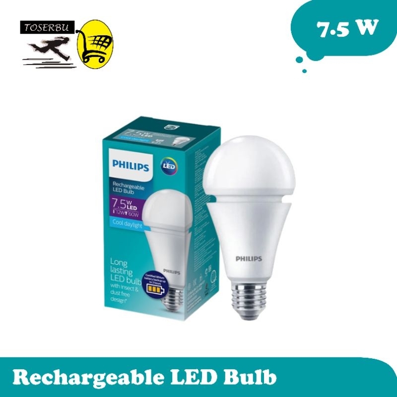 Philips Lampu Rechargeable LED Bulb 7.5W