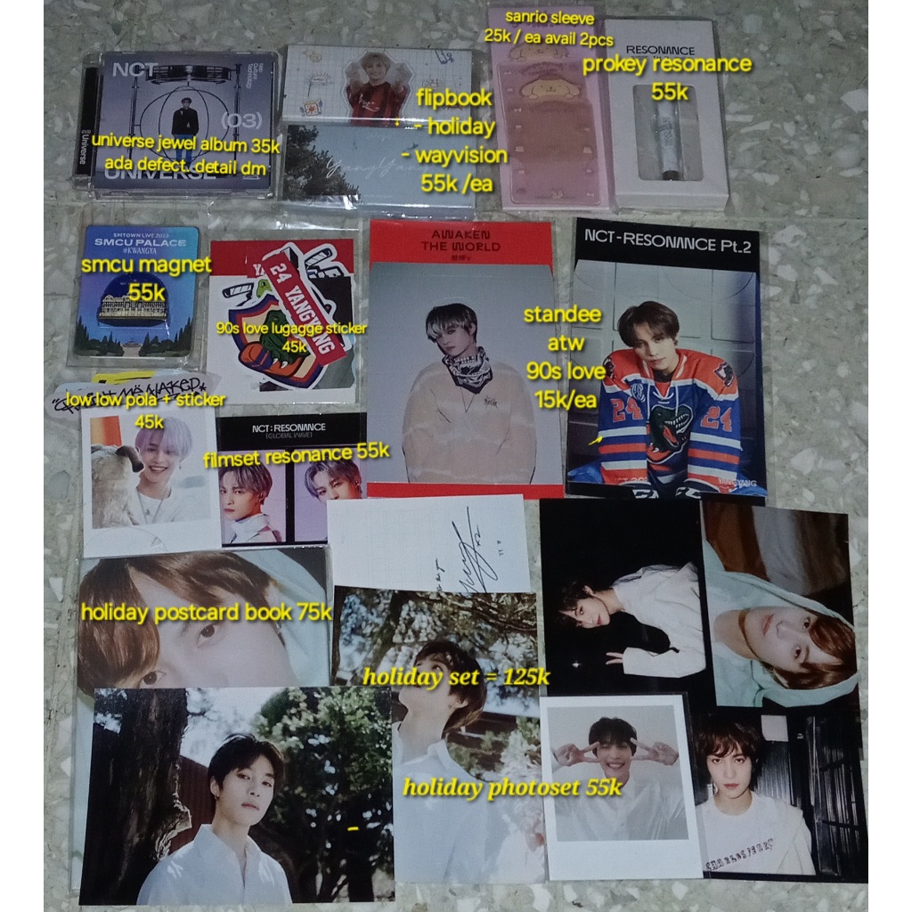 [NO PC] postcard sticker 4x6 kun doyoung nct127 wayv yangyang sleeve pc sanrio pompompurin holiday s