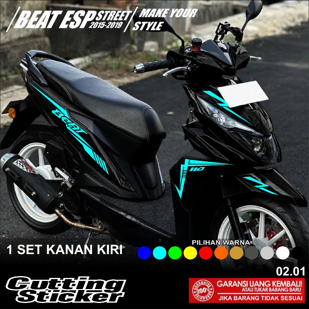 STRIPING BEAT NEW ESP 2017 2018 2019 CUTTING STICKER cutting sticker motor beat striping cutting bea