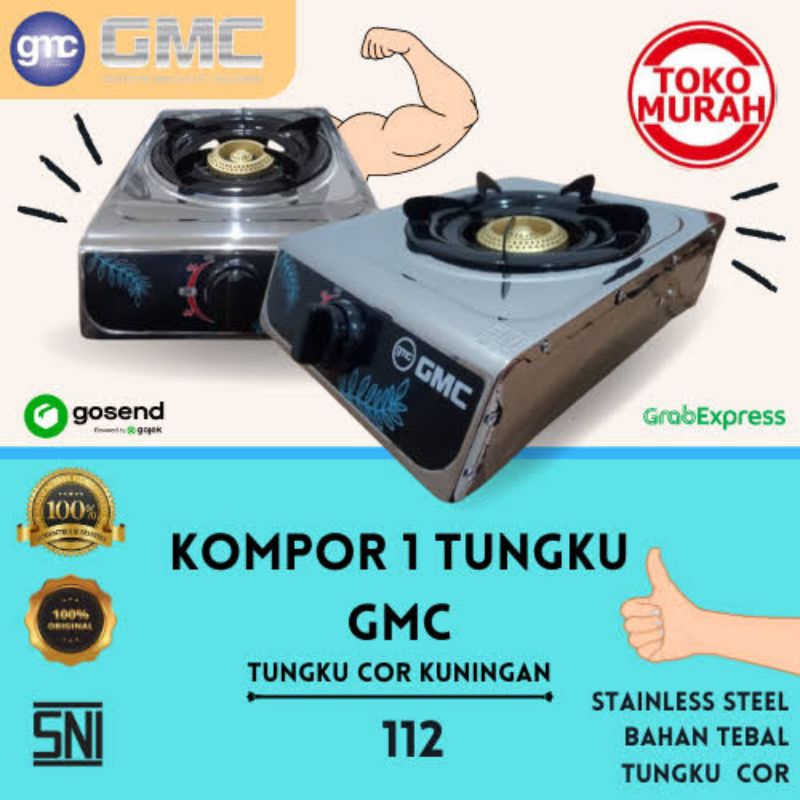 Kompor Api lilin stainless GMC coran api besar satu tungku gas Elpiji