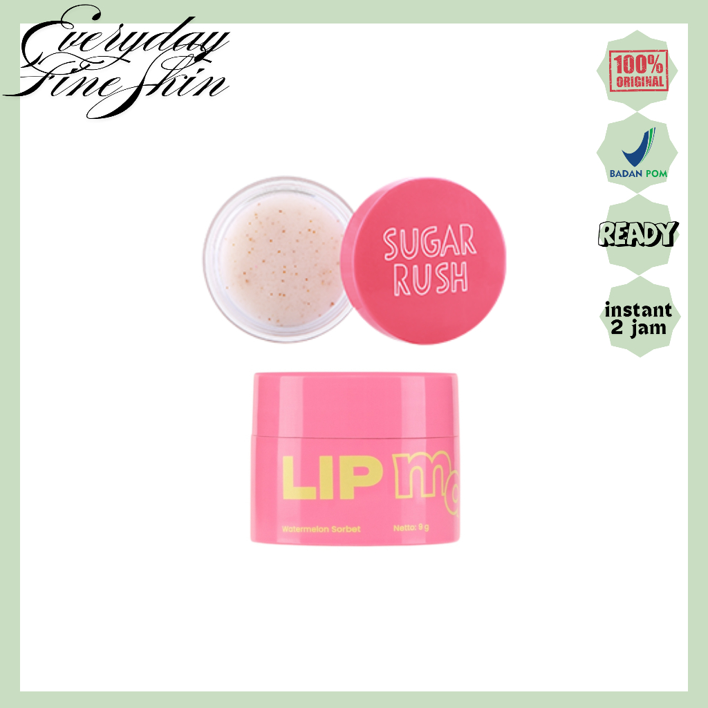 EMINA Lip Mask | Sugar Rush Lip Scrub BPOM
