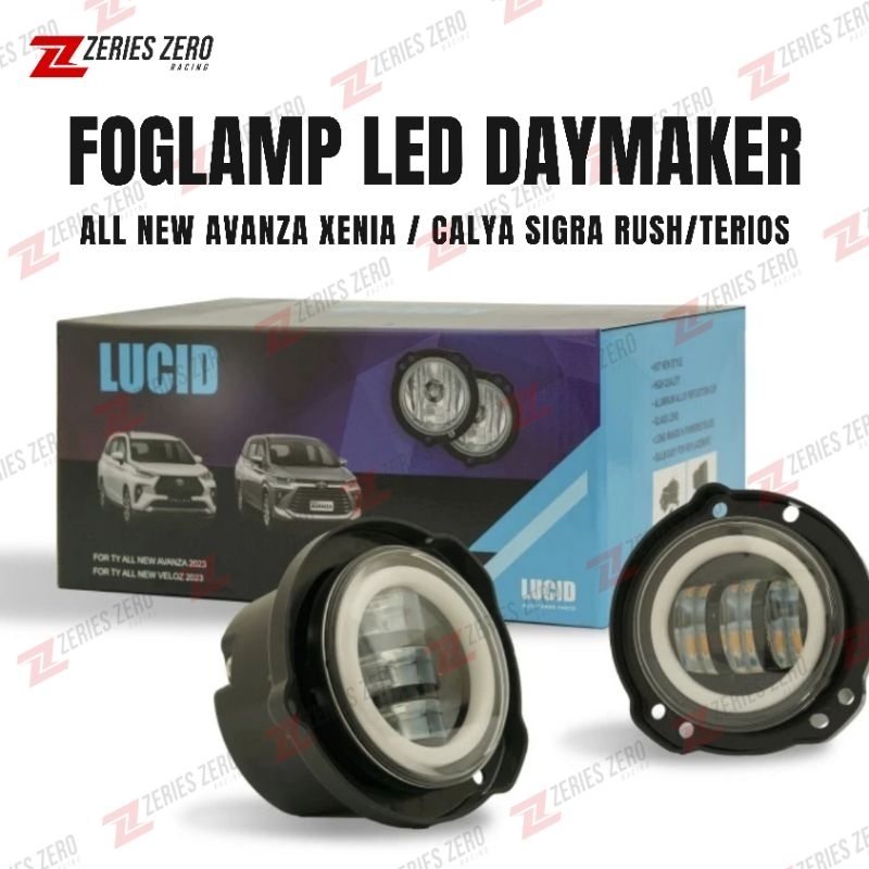 Lampu Foglamp LED Daymaker Lampu Kabut 4 Inch 3 Lensa Full Ring All New Avanza Xenia Calya Sigra Rus