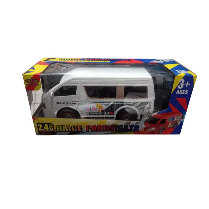 Mainan Mobil Remot Kontrol RC Van Travel Telolet Toyota Hiace 9889 Buka Pintu Asep