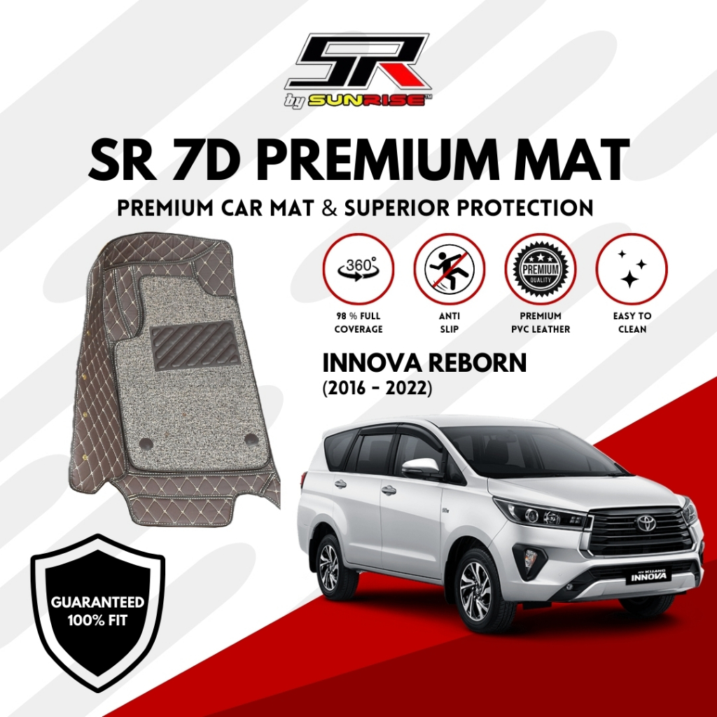 Karpet 7D Emboss Premium By SUNRISE Karpet 7D INNOVA REBORN 2016-2022 Karpet 7D INNOVA REBORN 2016-2