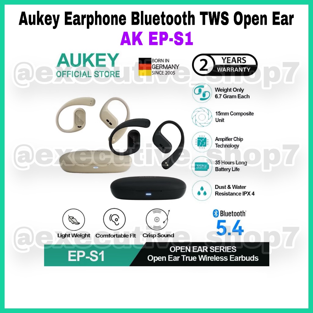 Aukey Earphone Bluetooth TWS Open Ear - AK EP-S1