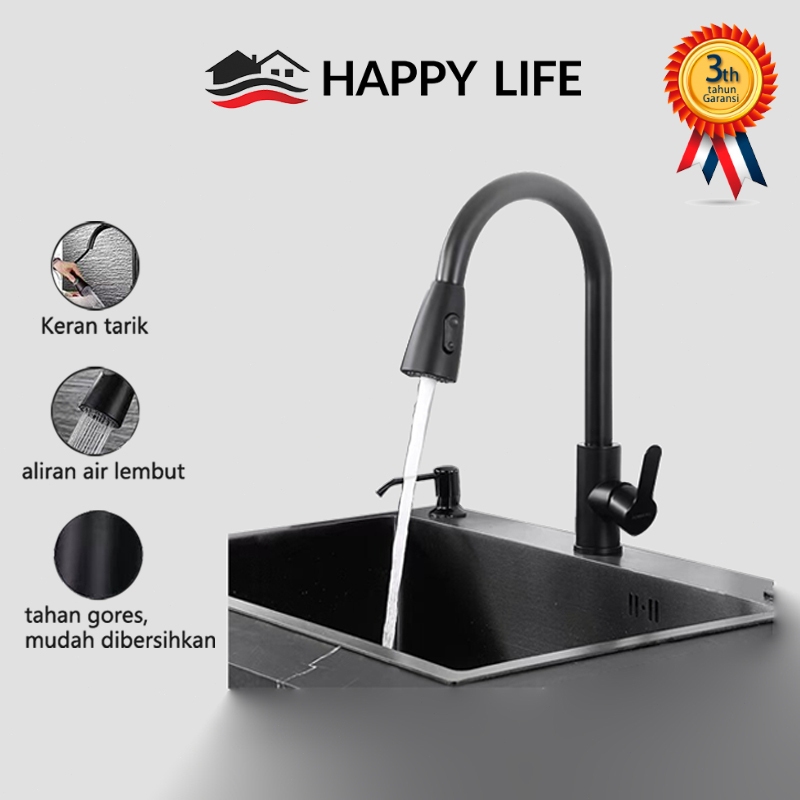 Kran Sink Tarik Keran Cuci Piring Fleksibel Stainless Faucet Sprayer kran Cuci Piring Kitchen sink k