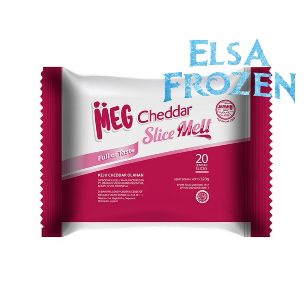 

MEG CHEDDAR SLICE MELT 320GR ISI 20PCS/KEJU SLICE MELT