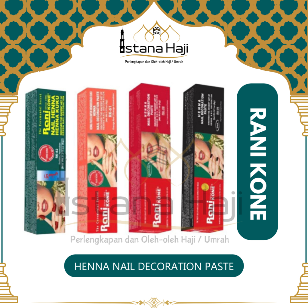 RANI KONE Henna Nail Decoration Paste Hena Cat Kuku Warna Merah Maroon Hitam Orange Oleh Oleh Haji d
